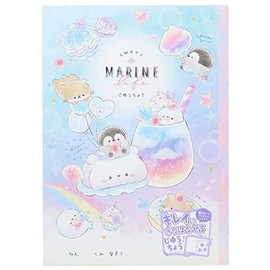 [B5 Plain White Notebook] Removable Free Book/SWEET MARINE LIFE New Entrance