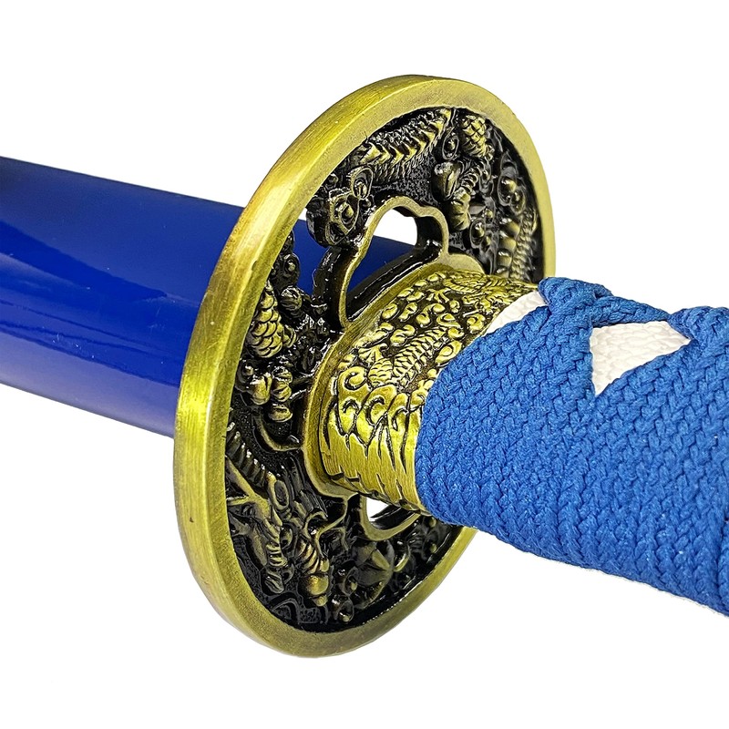 Bishamon 42 1/2" Samurai Sword Carbon Blade Dragon Scabbard Comes