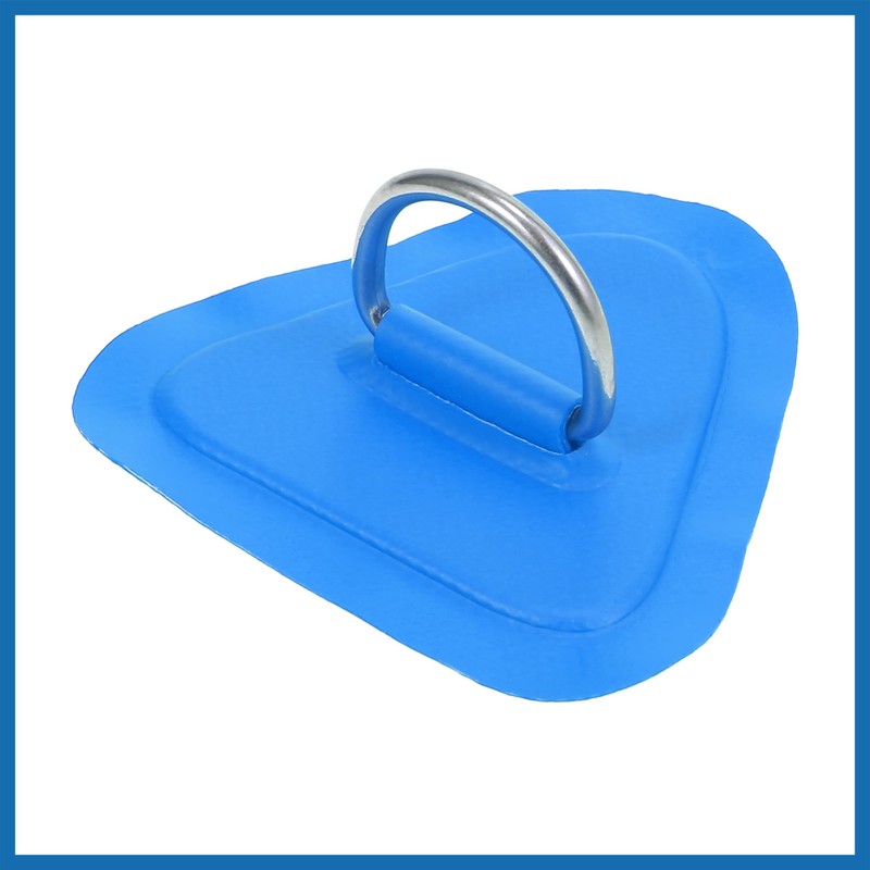 A ABSOPRO 4pcs D Ring Patch PVC Stainless Steel Triangle