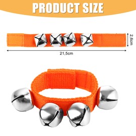 STARVAST Pack of 18 Wrist Bells, 6 Colours Bells Bracelets, Bell Band Set, Percussion Toy Bells Baby Children Band with Strong Straps for Arms and Feet