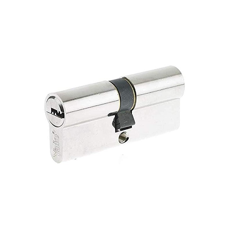Yale 2500-Serie Euro-Profilzylinder – Doppelt/Notfall – 40/40 – Satin Nickel