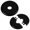 2pcs Wall Split Flange, ABS Round Escutcheon Plate Plumbing Cover