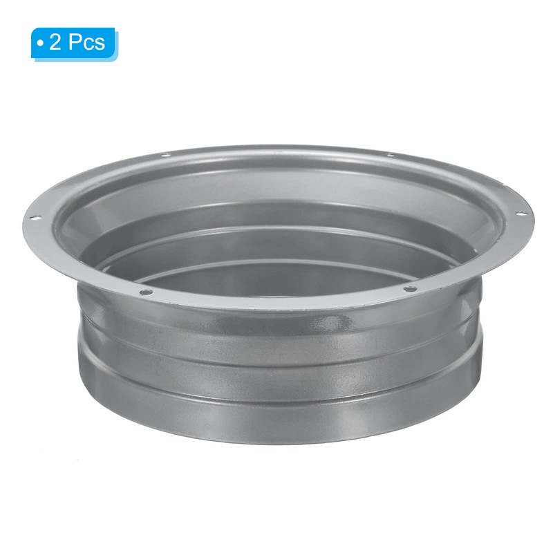 PATIKIL 6 Inch Duct Connector Flange, 2 Pack Metal Fitting