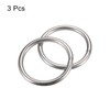 sourcing map Pack of 3 O Rings Stainless Steel 50