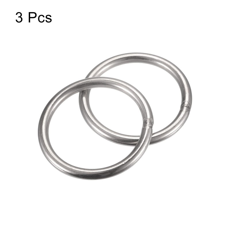 sourcing map Pack of 3 O Rings Stainless Steel 50