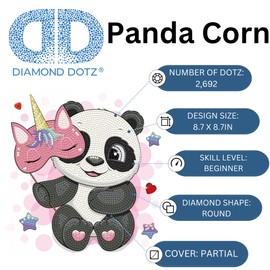Diamond Dotz Diamond Painting Panda with Mask
