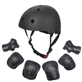 7 Pcs Skateboard Helmet Protector Set Elbow Wrist Knee Pads Helmet Sport Safety Protective Gear Guard for for children