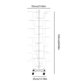 7-Tier Hat Stand Rotating Hat Rack Spinner Hat Display Stand Metal Hat Rack Display Adjustable Cap Rack Free Standing Hat Hanger Organizer Free Standing for Caps Door Wall Baseball Caps Multiple Hats