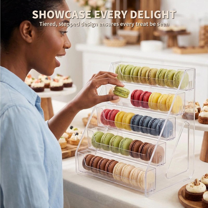 5-Tier Acrylic Cookie Display Stand Easy to Assemble Cookie Stands