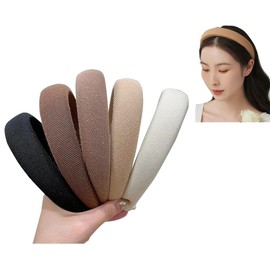 3 Pcs Fashion Wide Headbands for Women Non Slip Trendy Headbands Soft Padded Fabric Hair Bands Elastic Hair Bands Hair Hoops Hair Accessories