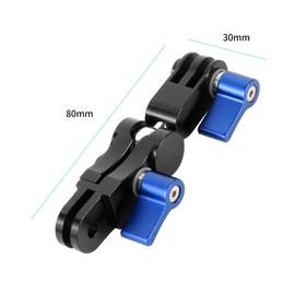 CS PRIORITY 360° drehbarer magischer Arm, Aluminium-Stativhalterung, verbesserte Schraube für Action-Kamera (blau)