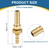 sourcing map 2Pcs 1/4" x 3/16" Hose Barb Fitting, Brass