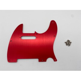 FD 8 Hole Metal Aluminum Anodized Tele Style Pickguard TL Pick Guard Scratch Plate for Telecaster Made in USA/Mexico guitar guard board (red)