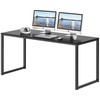 SHW Home Office 55-Inch Computer Desk, 24" Deep, Black