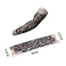 6 Sets Sleeve Nylon Arm Dress Fake Tattoo Fancy Cuff Costume Stocking Stretch