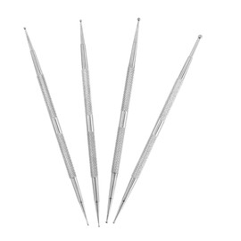 VICASKY 4Pcs Rhinestone Picker Pens Dual Ended Manicure Dotting Tools Durable Nail Art Pens for Decorating Gems Crystals for Home Salon Use