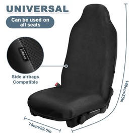 vsshe Autositzbezug Universal, Sitzschoner Sitzbezüge Auto Vordersitze | Wasserdicht und rutschfest Autositzauflage für Arbeit, Sport, Werkstatt Autositzschoner Vordersitze Fahrersitz