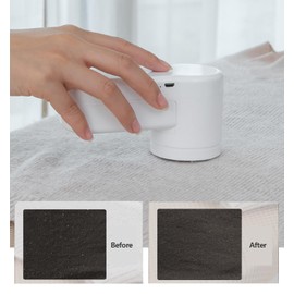 GOHAPHE Fabric Shaver, Portable Bobble Remover for Clothes, Lint Remover Debobbler Clothes Shaver with Adjustable 2 Speed Lint Shaver, 3 Blades, White