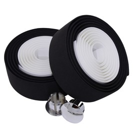 KINGOU Black & White Combination EVA Road Bike Handlebar Tape Bar Wraps - 2PCS Per Set