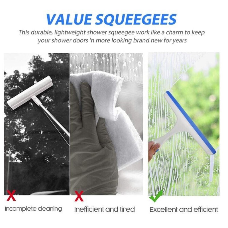 Scrub Buddies Squeegee For Shower Window Glass Door Office Cleaner