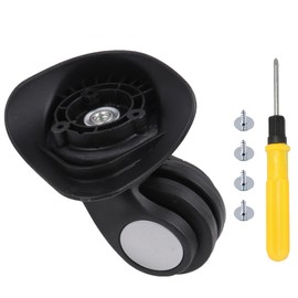 logyues Universal Swivel Wheel Left Suitcase Wheel (1L) 115W Series W024 Wheel Replacement Black