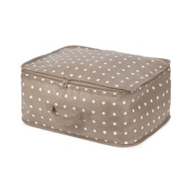 Compactor Rivoli Storage Bag with Zip, Polypropylene, Brown/White,34.5x 45.2 x 20.5cm, RAN4539_BROWN