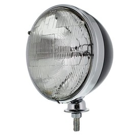 Pair Dietz 7" Black Head Light Sealed Beam Headlight Assembly Bullet