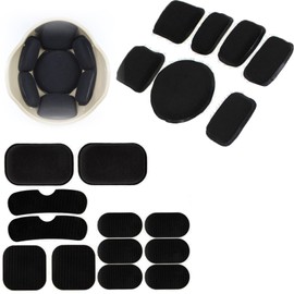 Mirhua Helmet Inner Pad Motorcycle Black EVA 19-Piece Protective Pad Sweat Absorber Inner Shock Absorption Pad Helmet Size Adjustment Easy Replacement Motorcycle Foam Helmet Inner