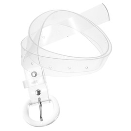 PACKOVE 2pcs Elegant Transparent Waist Chain Simple Plastic Waist Belt for Women Round Buckle for and Skirts Fashionable and Versatile Waistband Accessory