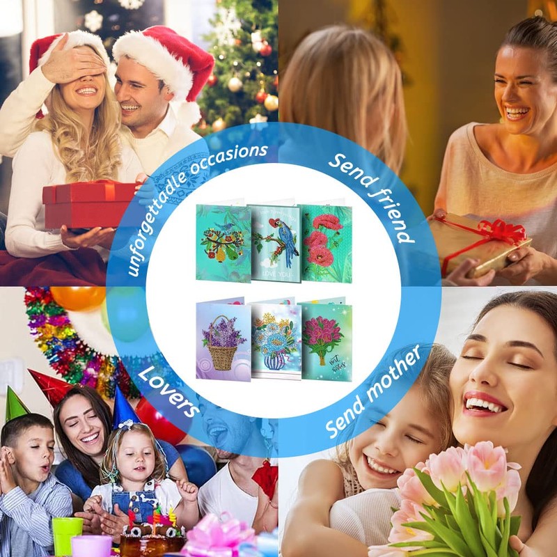 umbresen 6 Pack 5D DIY Special Shaped Diamond Painting Christmas