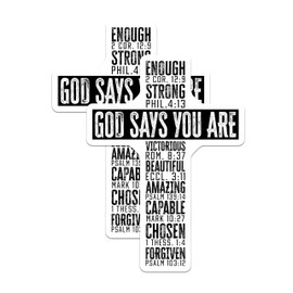 (2 Pack) Bible Verse Magnets - Inspirational Christian Quotes - Religious Faith Magnets - 5" On Longest Side - for Cars, Fridges, Toolboxes - Made in USA - MAG6048