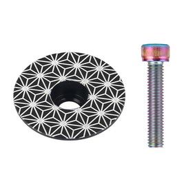 HOUSON MTB Bicycle Headset Top Cap, Stem Cap for Road Bike, MTB, BMX, 28.6mm Black