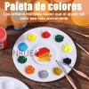 Kunruea 60 Pinceles Para Pintura Acrílico Oleo Acuarela, 6 Palettes