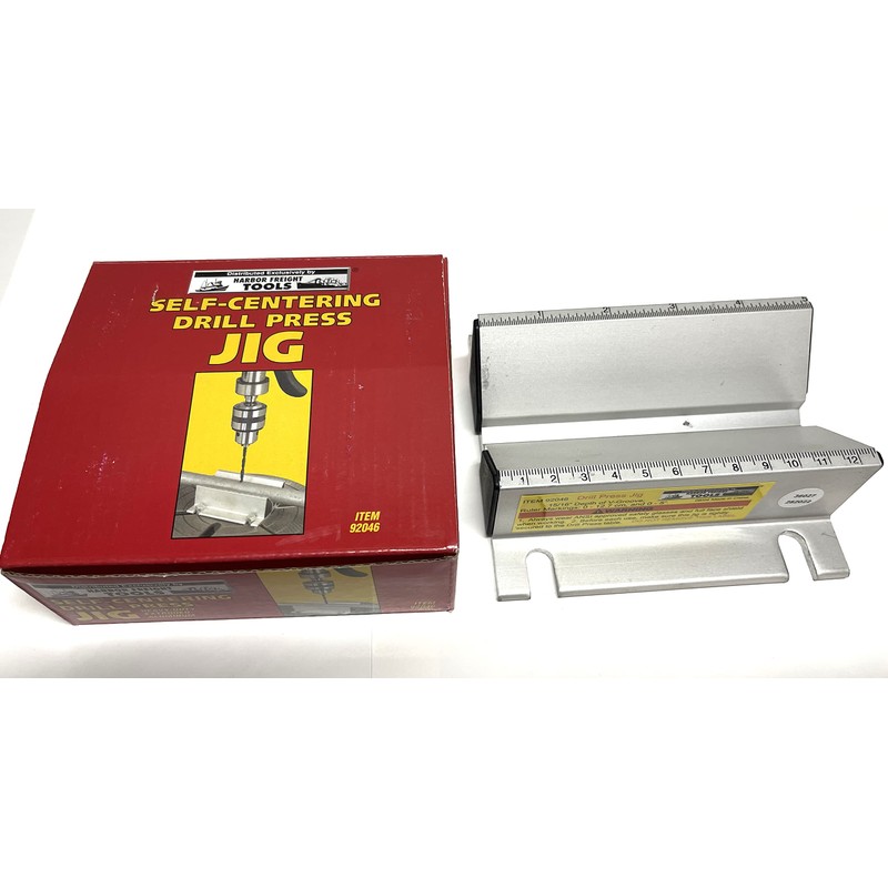 Self-centering Drill Press Jig with Ruler Markings; Heavy-duty Extruded Aluminum