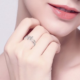 Inspirational Jewelry Sterling Silver Engraved Faith Double Cross Ring Christian Fashion Band Ring for Women Mother, Size 5-10, Sterling Silver