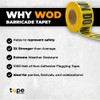 WOD BRC-BWLB Barricade Caution Tape - 6 inch x 1000