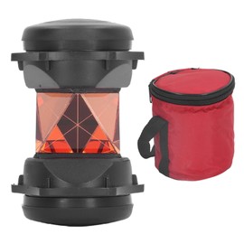 Total Station Prism 360 Degree Universal Prism Lens Triangular Glass Prism for Surveying Ranging