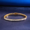 Gemsme 3.0 * 3.0mm Square Tennis Bracelet, 3.0mm Thin 18K