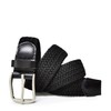 Gloop unisex elastic leather braided stretch belt; stretchable fabric; leather