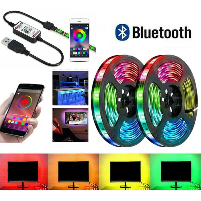 A-DIGISHUO RGB 2M Smart LED Light Strip 5050LED 60LEDs IP65
