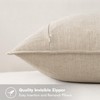 MIULEE Neutral Linen Pillow Covers Pack of 4 Decorative Natural
