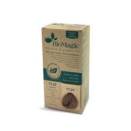 BioMagic Keratin & Argan Oil Hair Color Cream, 77.07 Natural Brown Blonde