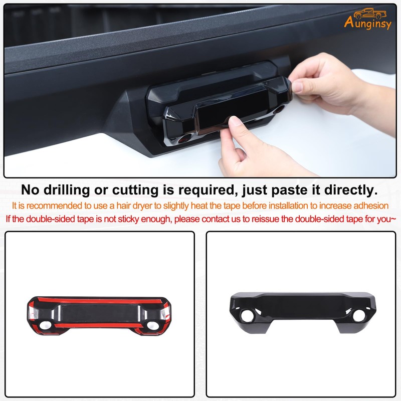 Aunginsy Car Outer Tailgate Handle Cover, Tailgate Handle Cover Compatible