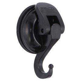 HAB&GUT -FC042V- Super Strong Suction Cup Hook 4 kg Holding Force for Bathroom Kitchen Black Towel Hook Wall Hook