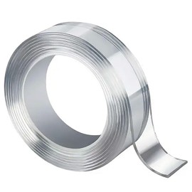 Super Strong Double Sided Tape (L 1.6 x W 1.2 x Thickness): 1.6 ft (3 m) x 0.1 inch (2 mm)/Double-sided Tape, Strong Removable, Washable and Reusable, Strong Double-Sided Tape, Transparent Tape,