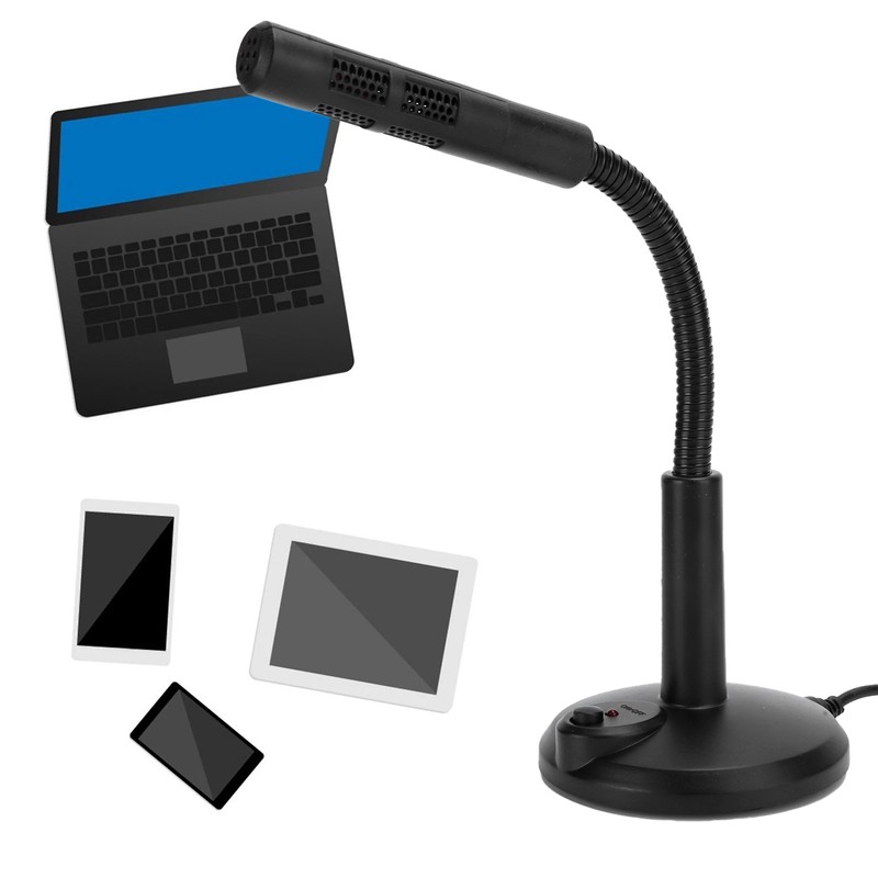 USB Microphone Adjustable Hose Desktop Computer PC Live Broadcast Business