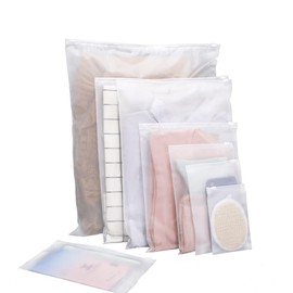 TopHomer - Travel Storage Clothes Bags, 48 Pieces PE Plastic Bags with Closure, Large Clothes Organiser, Baby Clothes, Space-Saving, School, Open, Hospital (20 x 30 cm)