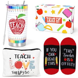 Teacher Appreciation Gifts - Teacher Gifts for Women Men with 20 OZ Wine Tumbler - Teacher Christmas Gifts - Funny Teacher Gift Ideas - Birthday Gifts - Teacher Appreciation Week - Valentine's Day