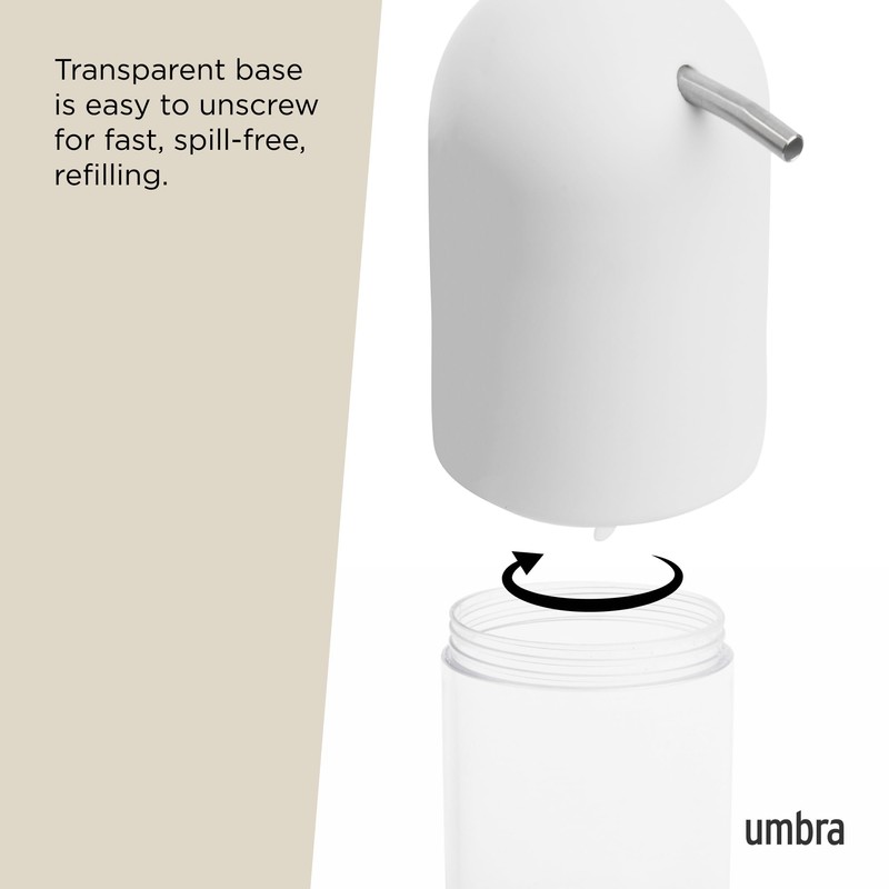 Umbra Touch Soap Dispenser, Refillable Hand Soap Pump, 8 OZ,