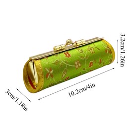 MIAO JIN 4PCS Lipstick case with mirror Lipstick case Storage case Kiss lock of iron Cylinder Mini portable Vintage floral pattern jewelry case cosmetic case